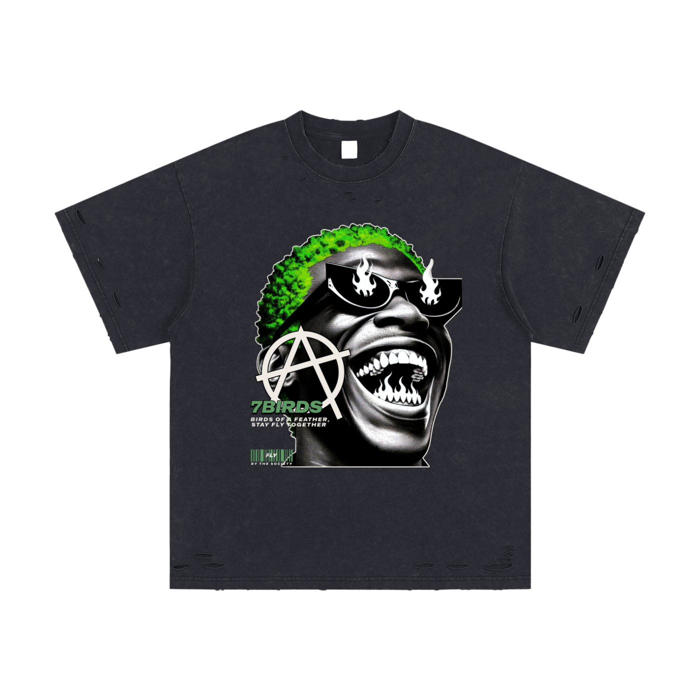 Heavyweight Snow Washed Hand-Frayed T-Shirt